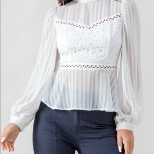 Sheer white blouse